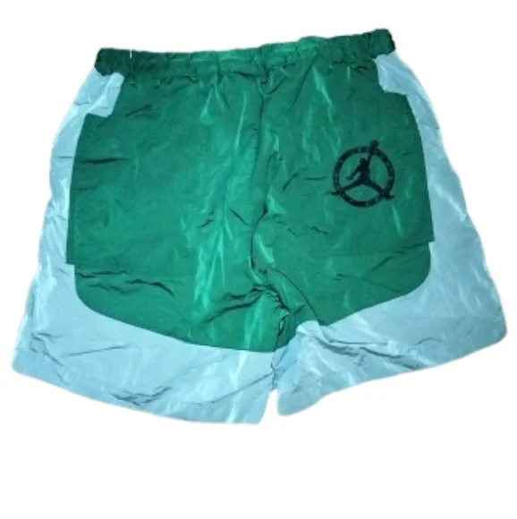 Air Jordan x Off White Green and Gray Athletic Shorts Rare Medium - Picture 2 of 7